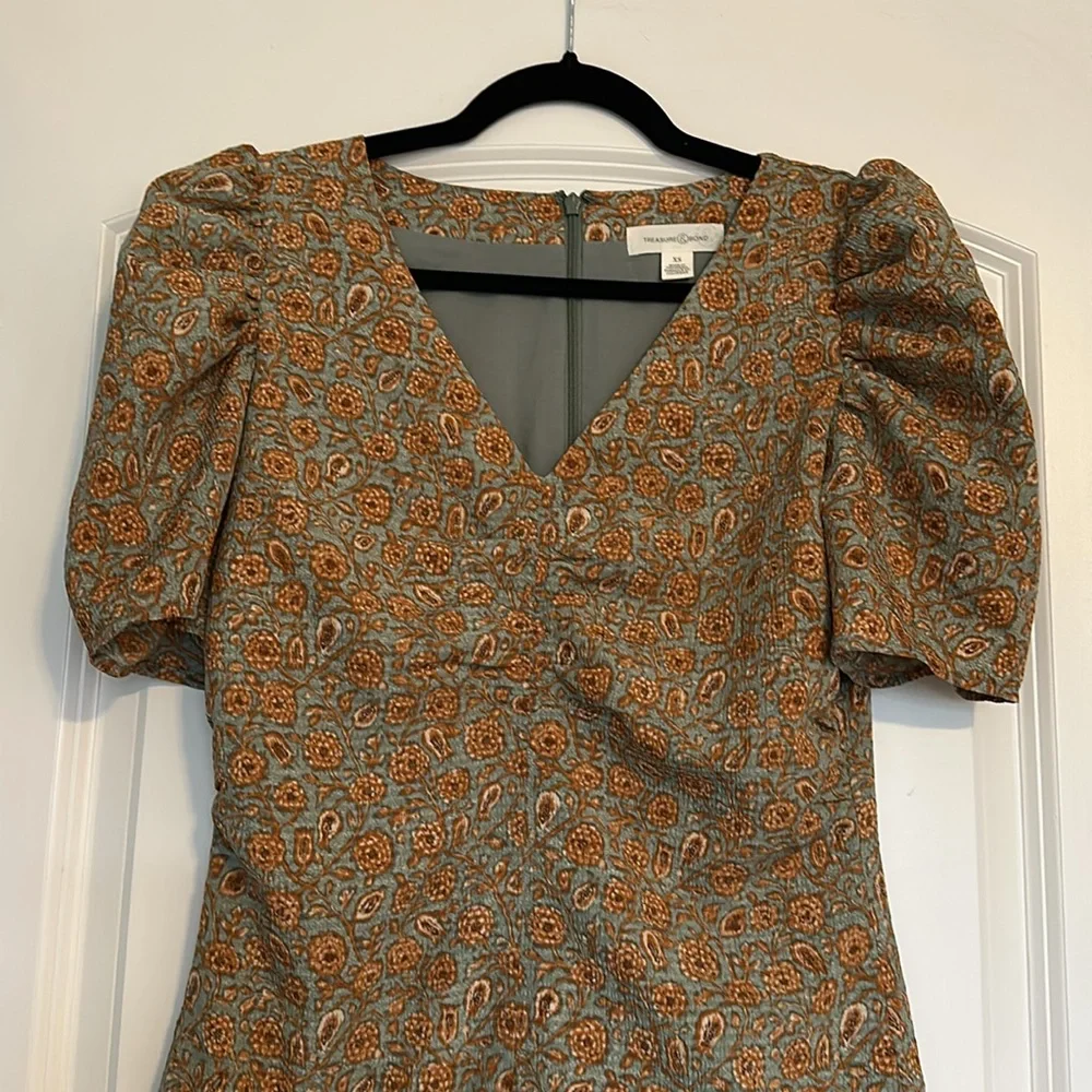 Treasure and Bond Paisley Floral Mini Dress - Size XS